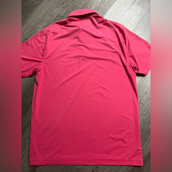Mens Under Armour HeatGear Performance Golf Polo Shirt Pink - Picture 3 of 4